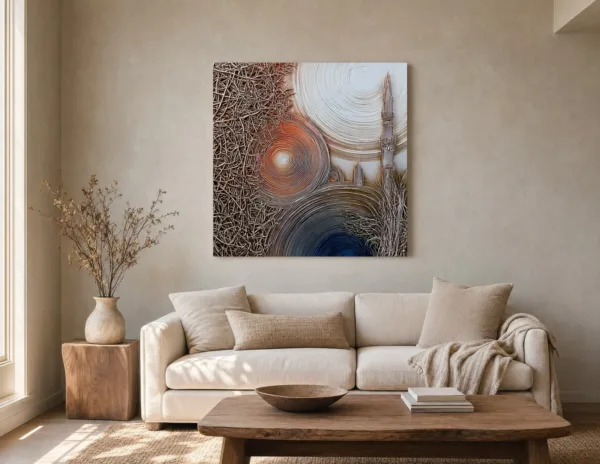 Spire Among Ripples by Bassem, canvas on a wall