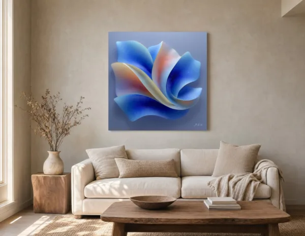 Stardust Petals by Bassem, canvas on a wall