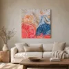ba-0062-curled-ribbon-garden-canvas-2-canvas-room-living-greige-v4 Curled Ribbon Garden by Bassem, canvas on a wall
