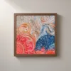 Curled Ribbon Garden by Bassem, framed print on a wall