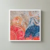 Curled Ribbon Garden by Bassem, framed print on a wall