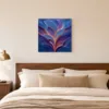ba-0063-violet-ember-leaves-canvas-3-canvas-room-bedroom-white-v4 Violet Ember Leaves by Bassem, canvas on a wall
