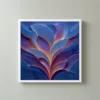 ba-0063-violet-ember-leaves-framed-3-thin-closeup-white-v4 Violet Ember Leaves by Bassem, framed print on a wall