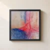 ba-0064-rose-thread-ripples-framed-1-thin-closeup-black-v4 Rose Thread Ripples by Bassem, framed print on a wall