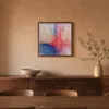 ba-0064-rose-thread-ripples-framed-4-thin-room-dining-walnut-v4 Rose Thread Ripples by Bassem, framed print on a wall