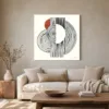 Rust Disc and Rings by Bassem, canvas on a wall
