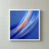 Cobalt Drift by Bassem, framed print on a wall
