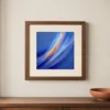 Cobalt Drift by Bassem, art print shown framed on a wall