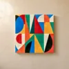 Patchwork of Shapes by Bassem, canvas on a wall