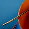 Layered Orange Discs by Bassem, detail at close range