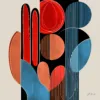 Red and Blue Columns by Bassem, the full artwork