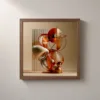 Sculpted Copper Loops by Bassem, framed print on a wall