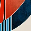 Red Blades and Stripes by Bassem, detail at close range