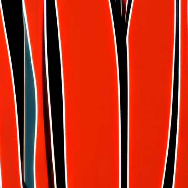 Red Blades and Stripes by Bassem, detail at close range