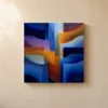 ba-0080-stepped-blue-planes-canvas-1-canvas-closeup-limewash-v4 Stepped Blue Planes by Bassem, canvas on a wall