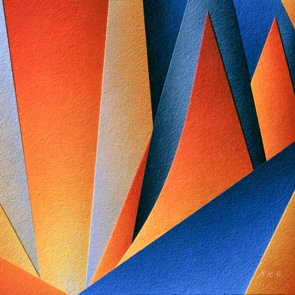 Sharp Orange Peaks by Bassem, the full artwork