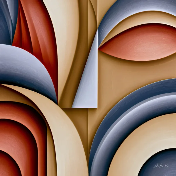 Carved Terracotta Curves by Bassem, the full artwork
