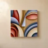 Carved Terracotta Curves by Bassem, canvas on a wall