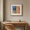 Carved Color Tiles by Bassem, art print shown framed on a wall