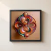 Gilded Petal Medallion by Bassem, framed print on a wall