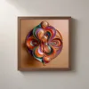 Gilded Petal Medallion by Bassem, framed print on a wall