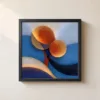 Little Orange Tree by Bassem, framed print on a wall