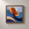 Little Orange Tree by Bassem, framed print on a wall