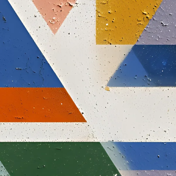 Confetti Triangles by Bassem, detail at close range