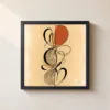 Loops on Sand by Bassem, framed print on a wall