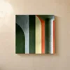 Arches in Forest Green by Bassem, canvas on a wall