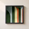 ba-0096-arches-in-forest-green-framed-1-thin-closeup-black-v4 Arches in Forest Green by Bassem, framed print on a wall