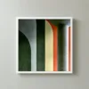 ba-0096-arches-in-forest-green-framed-3-thin-closeup-white-v4 Arches in Forest Green by Bassem, framed print on a wall