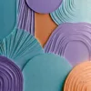 Lavender and Teal Fans by Bassem, the full artwork