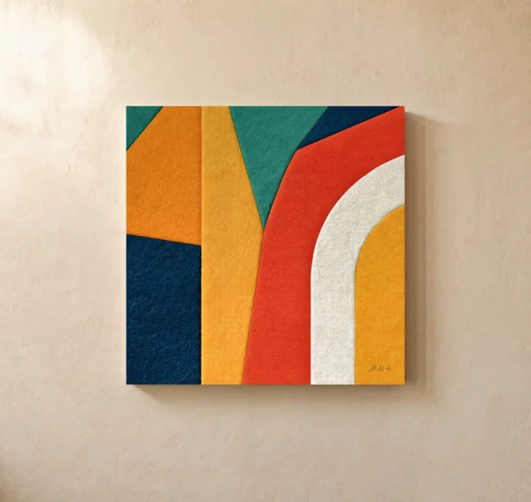 ba-0099-arch-of-marigold-canvas-1-canvas-closeup-limewash-v4 Arch of Marigold by Bassem, canvas on a wall