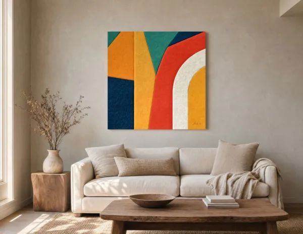 ba-0099-arch-of-marigold-canvas-2-canvas-room-living-greige-v4 Arch of Marigold by Bassem, canvas on a wall