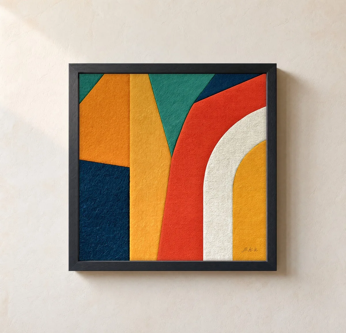 Arch of Marigold by Bassem, framed print on a wall