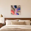 Shell Curves in Blush by Bassem, canvas on a wall