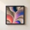Shell Curves in Blush by Bassem, framed print on a wall