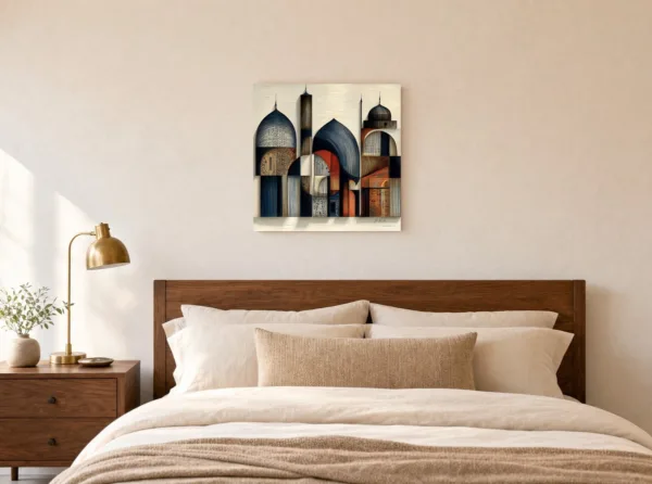 Threaded Domes by Bassem, canvas on a wall