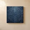 ba-0108-midnight-labyrinth-canvas-1-canvas-closeup-limewash-v4 Midnight Labyrinth by Bassem, canvas on a wall