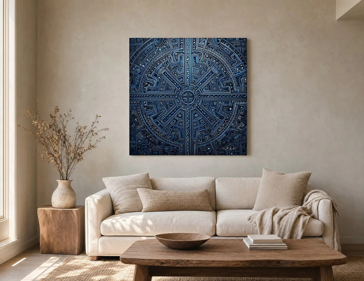 Midnight Labyrinth by Bassem, canvas on a wall