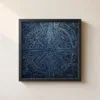 ba-0108-midnight-labyrinth-framed-1-thin-closeup-black-v4 Midnight Labyrinth by Bassem, framed print on a wall