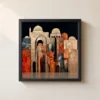 ba-0110-arches-after-dark-framed-1-thin-closeup-black-v4 Arches After Dark by Bassem, framed print on a wall