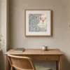 Drifting Balloon by Bassem, art print shown framed on a wall