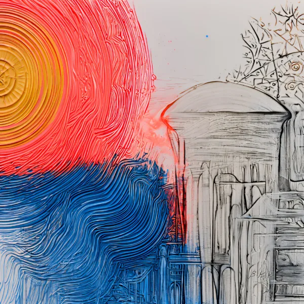 Sun and Columns by Bassem, the full artwork