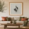 Ribbon of Dark Stone by Bassem, art print shown framed on a wall