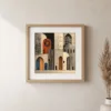 Old Town Doors by Bassem, art print shown framed on a wall