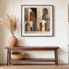 Old Town Doors by Bassem, art print shown framed on a wall