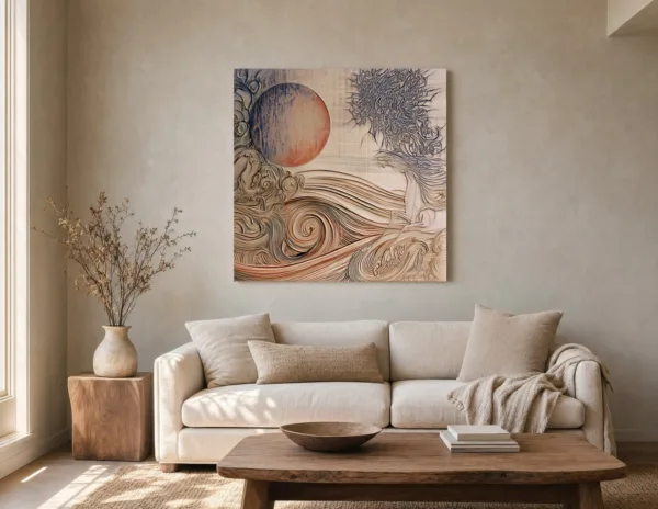 ba-0118-moon-over-the-swells-canvas-2-canvas-room-living-greige-v4 Moon over the Swells by Bassem, canvas on a wall
