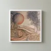 Moon over the Swells by Bassem, framed print on a wall